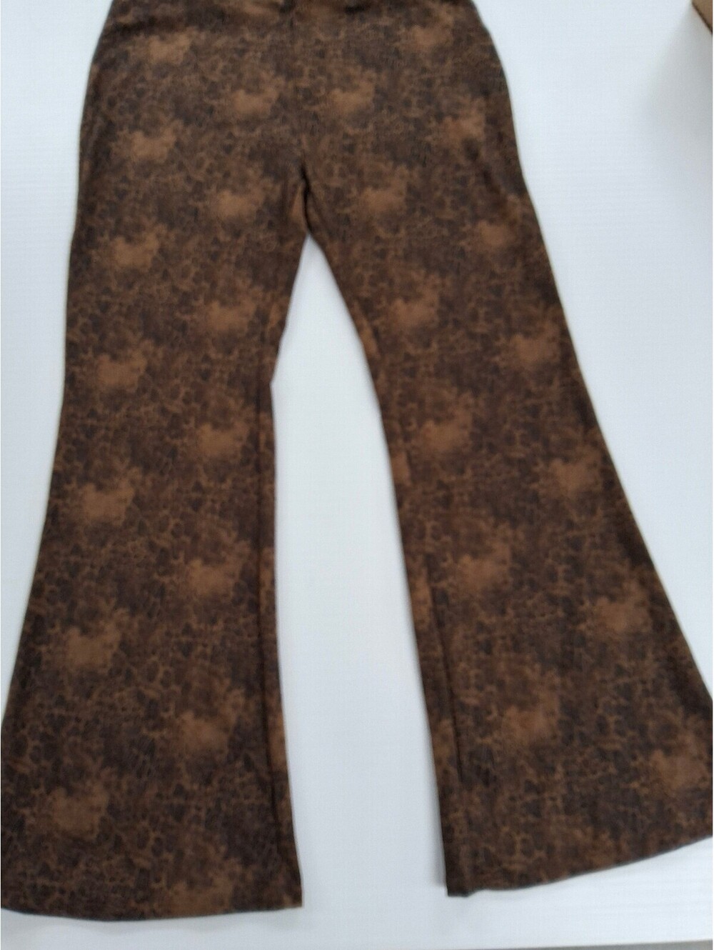 Fashion Nova Women's 2X Brown Leopard Print Flared Pants